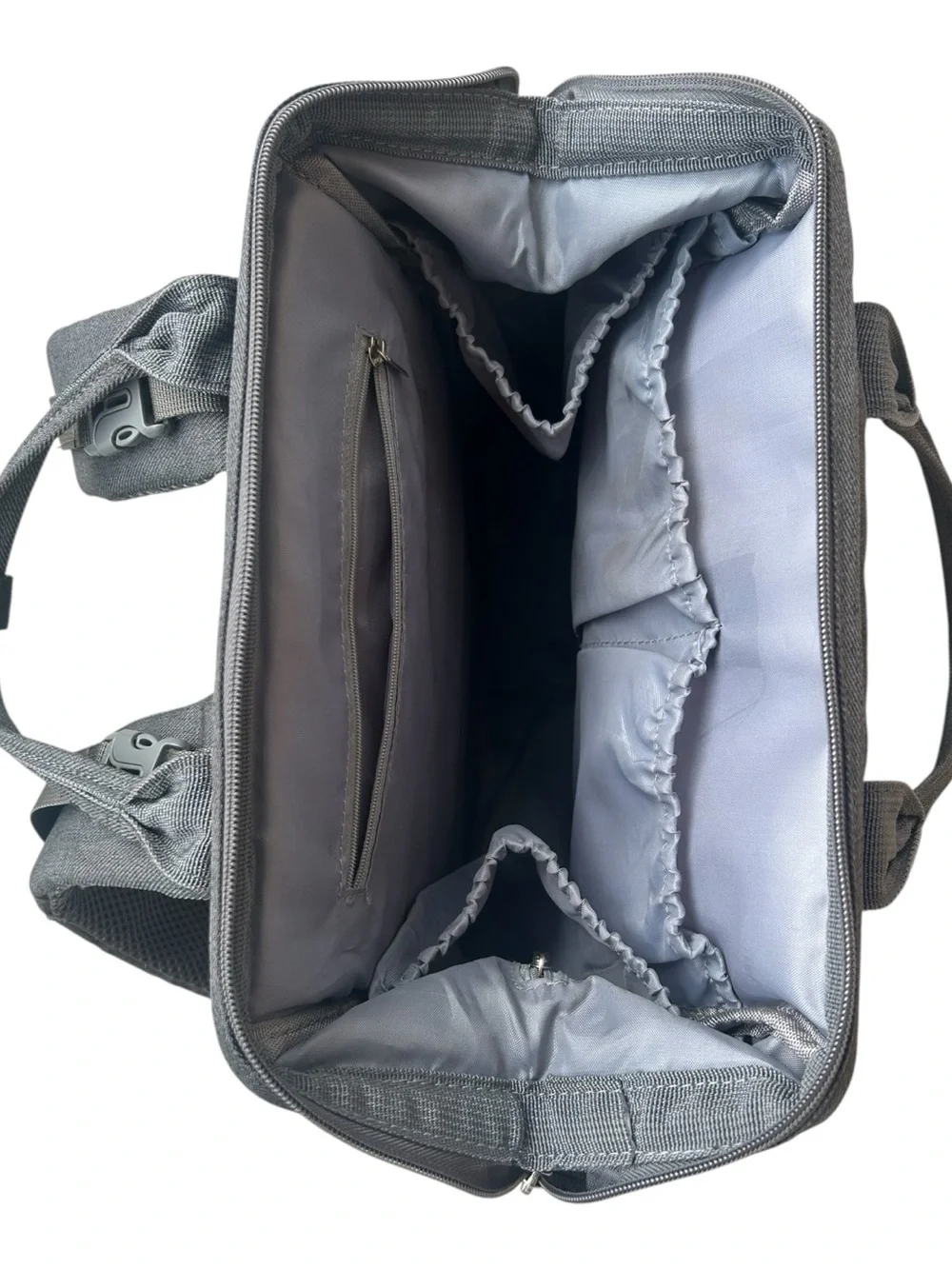 SEMOBIO Diaper Bag Backpack Charcoal Gray Quilted Multi-Pocket Travel Baby Bag